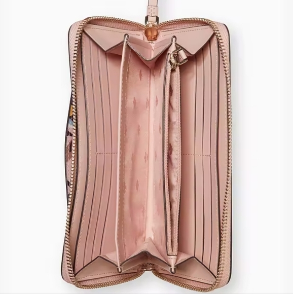 Kate Spade Cameron Paper Rose Large Continental Wallet - Picture 6 of 6